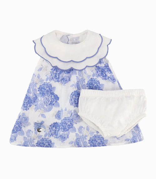 Vestido Recién Nacida Floreado 0 meses / Celeste