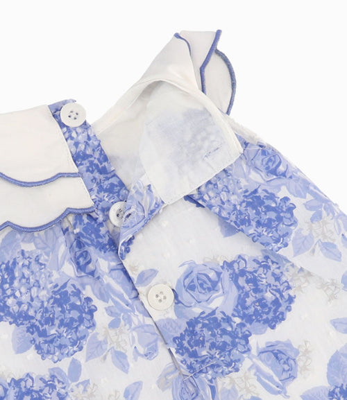 Vestido Recién Nacida Floreado 0 meses / Celeste