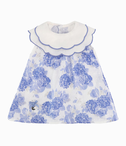 Vestido Recién Nacida Floreado 0 meses / Celeste