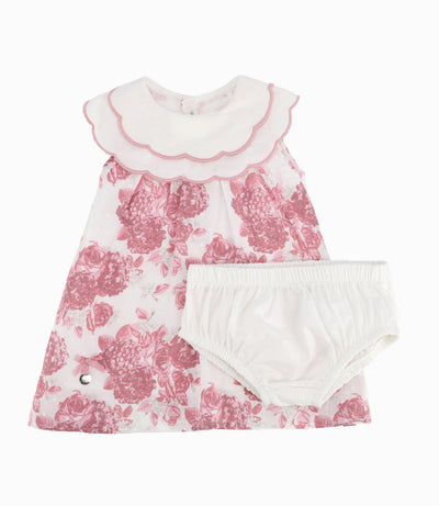 Vestido Recién Nacida Floreado 0 meses / Palo Rosa