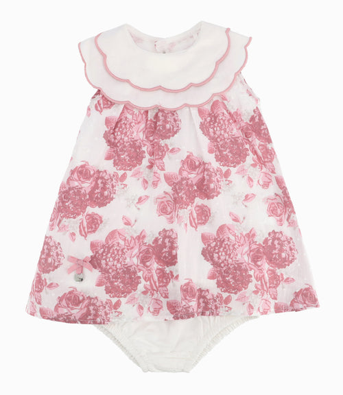 Vestido Recién Nacida Floreado 0 meses / Palo Rosa
