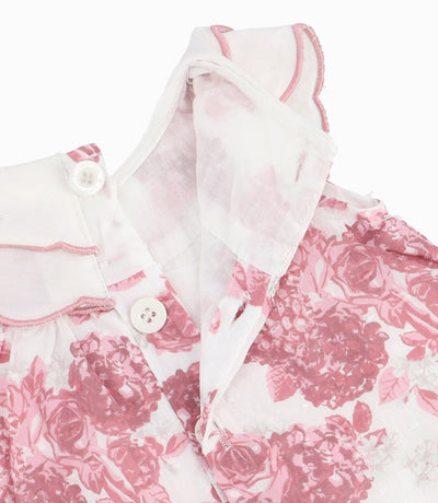 Vestido Recién Nacida Floreado 0 meses / Palo Rosa