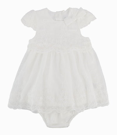 Vestido Recién Nacida Con Flores 0 meses / Blanco