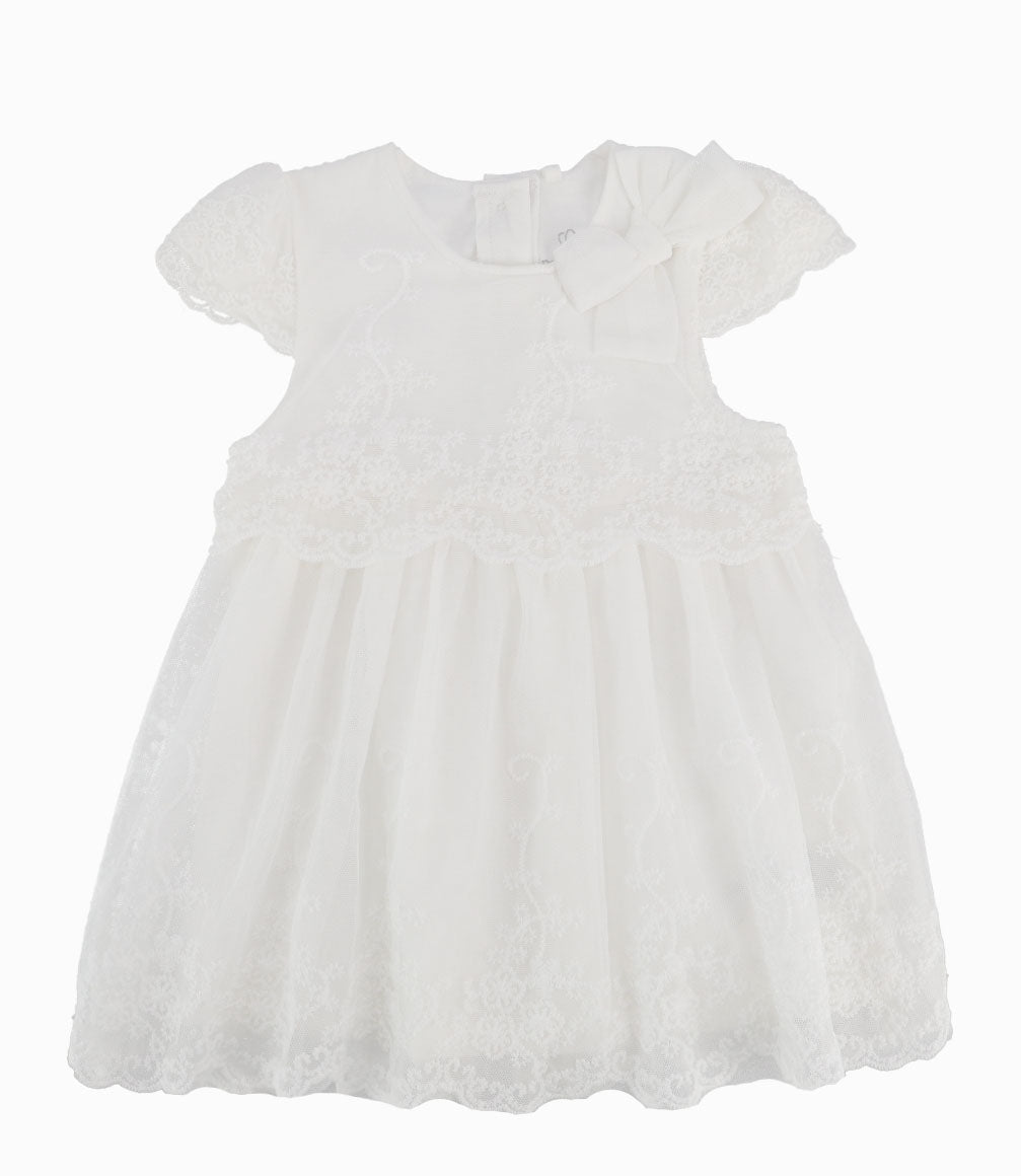 Vestido Recién Nacida Con Flores 0 meses / Blanco