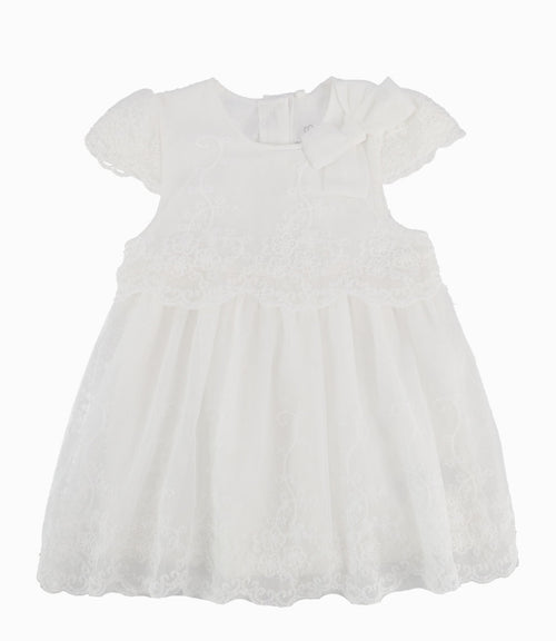 Vestido Recién Nacida Con Flores 0 meses / Blanco