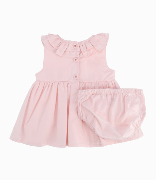 Vestido Recién Nacida Con Vuelos 0 meses / Palo Rosa