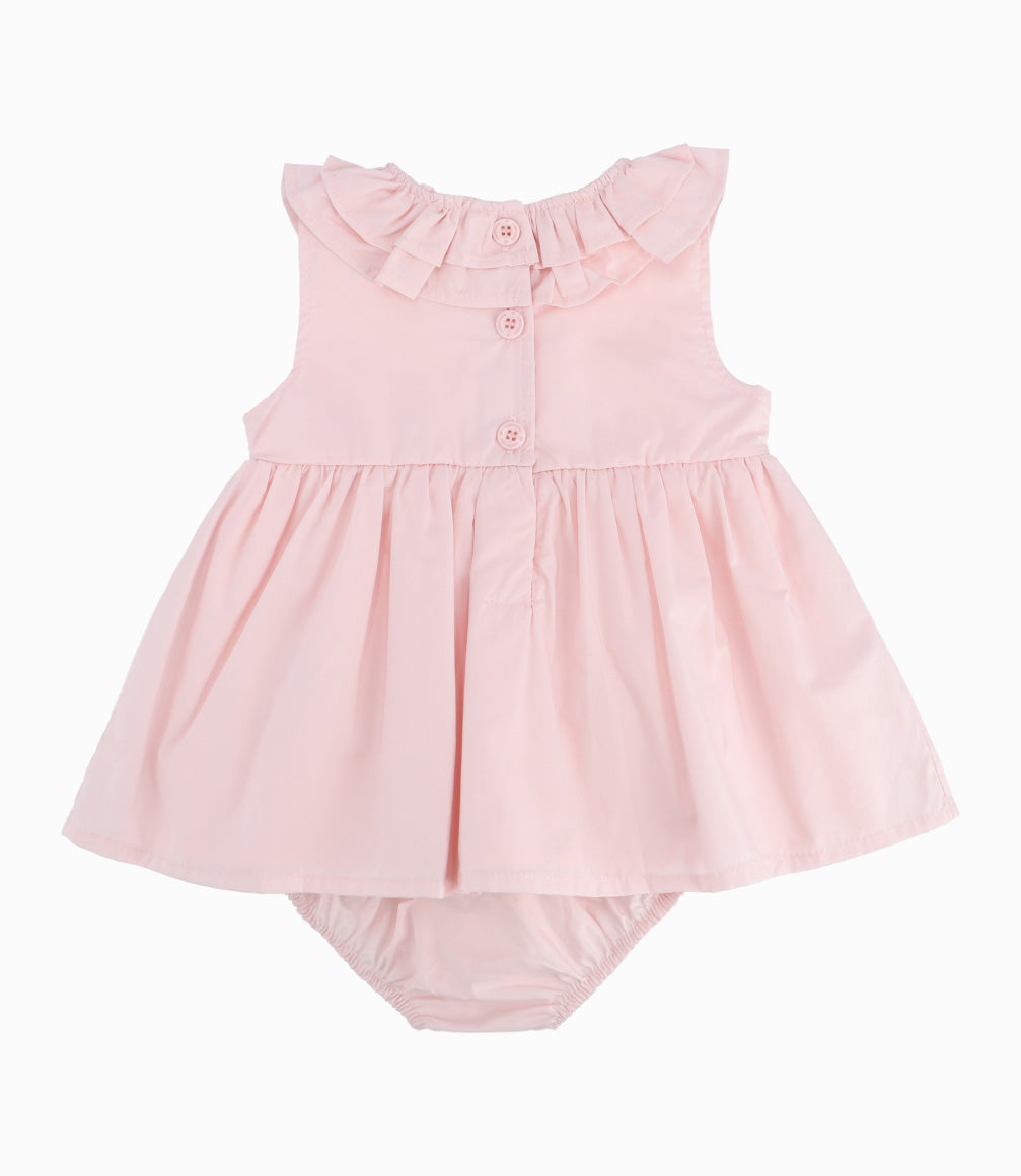 Vestido Recién Nacida Con Vuelos 0 meses / Palo Rosa