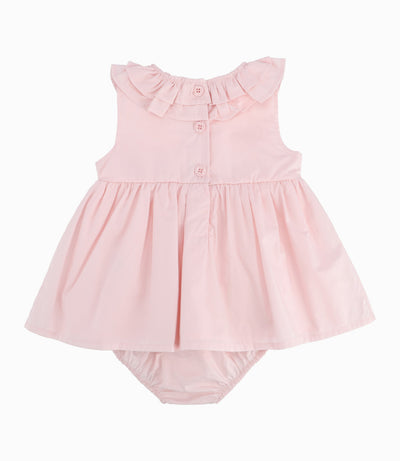 Vestido Recién Nacida Con Vuelos 0 meses / Palo Rosa