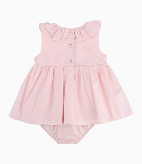 Vestido Recién Nacida Con Vuelos 0 meses / Palo Rosa