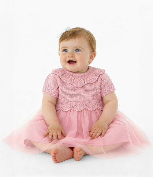 Vestido recién nacida tejido
