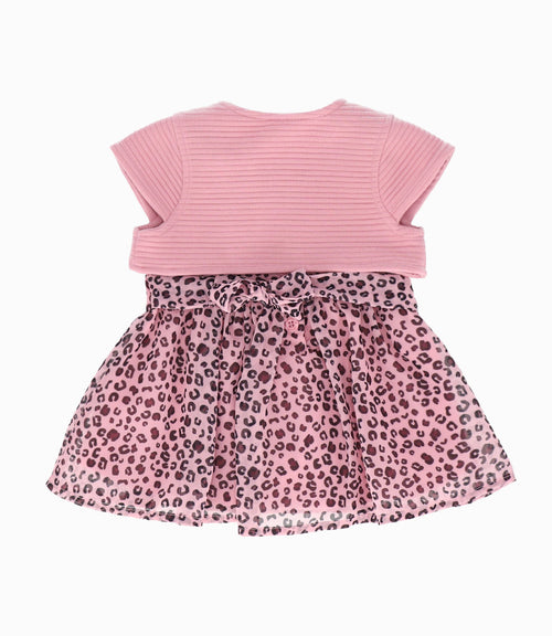 Vestido recién nacida con bolero acolchado 0 meses / Palo Rosa