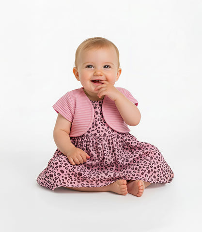 Vestido recién nacida con bolero acolchado