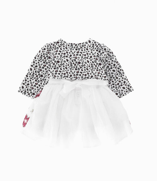 Vestido recién nacida con leopardo 0 meses / Blanco