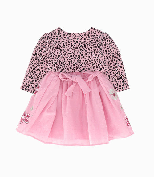 Vestido recién nacida con leopardo 0 meses / Palo Rosa