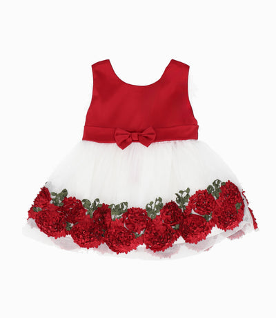 Vestido Recién nacida con tul 0 meses / Rojo