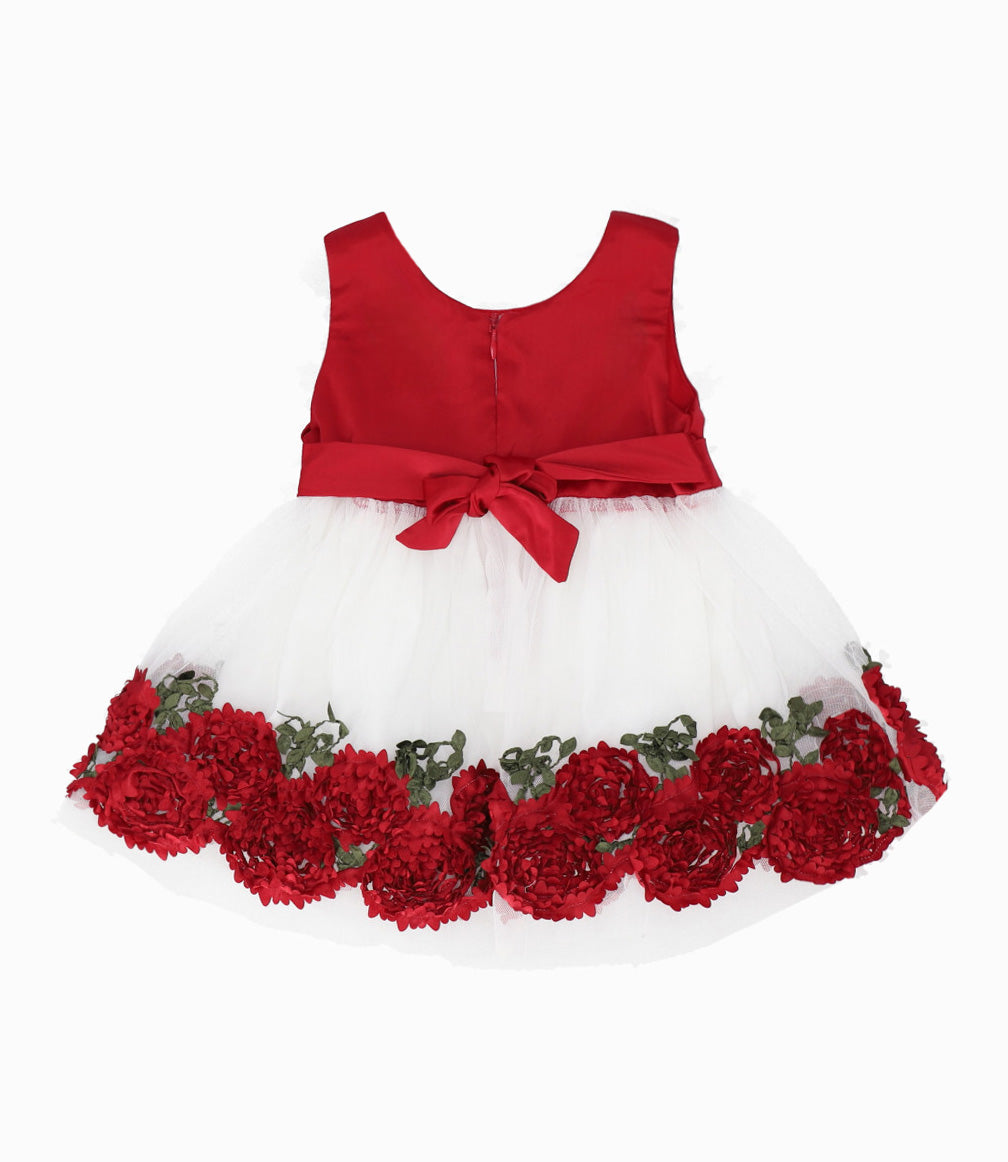 Vestido Recién nacida con tul 0 meses / Rojo