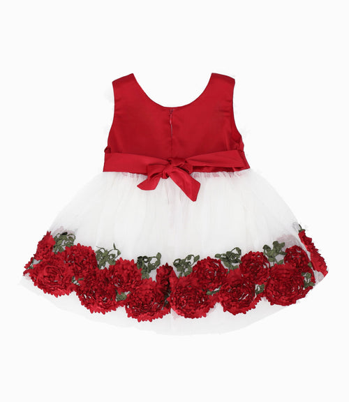 Vestido Recién nacida con tul 0 meses / Rojo