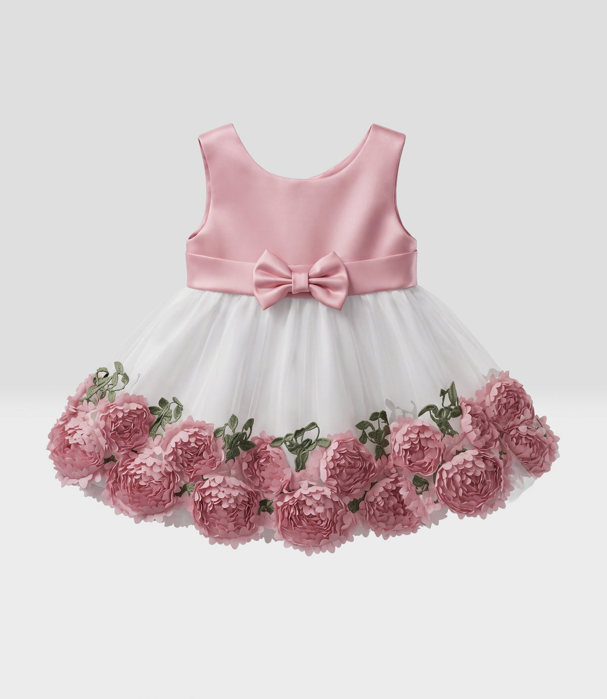 Vestido Recién nacida con tul 0 meses / Palo Rosa