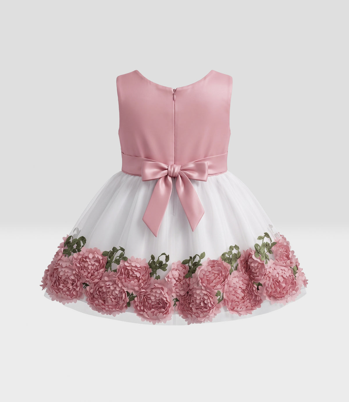 Vestido Recién nacida con tul 0 meses / Palo Rosa