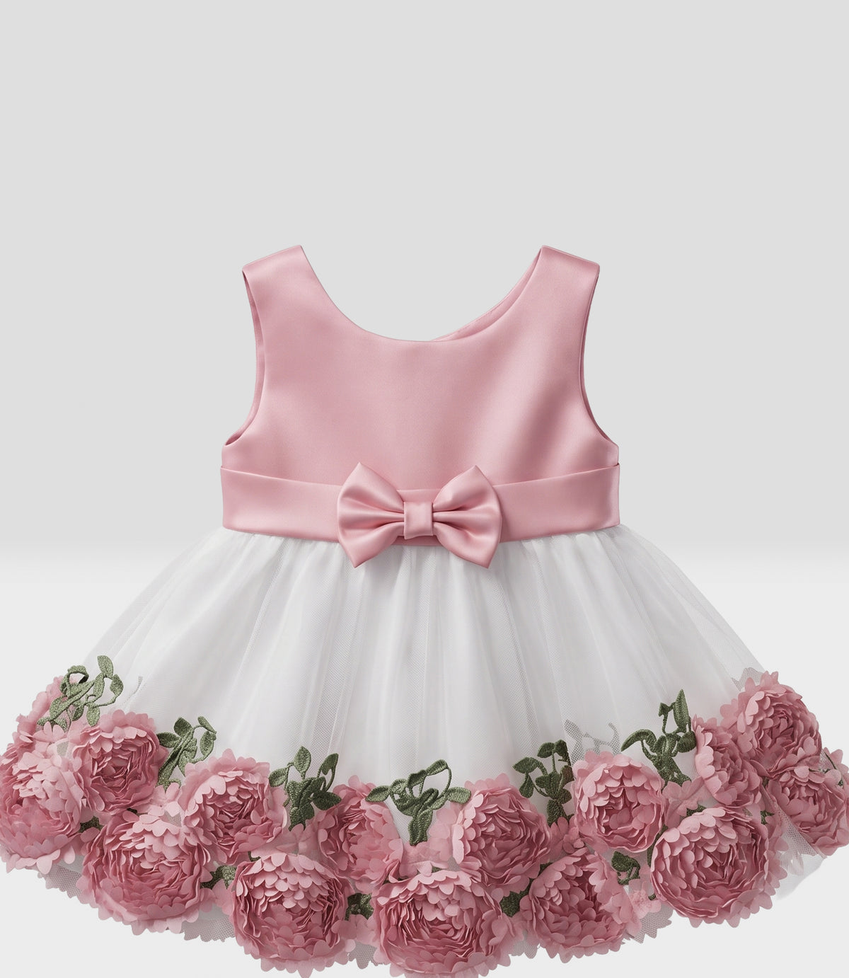 Vestido Recién nacida con tul 0 meses / Palo Rosa