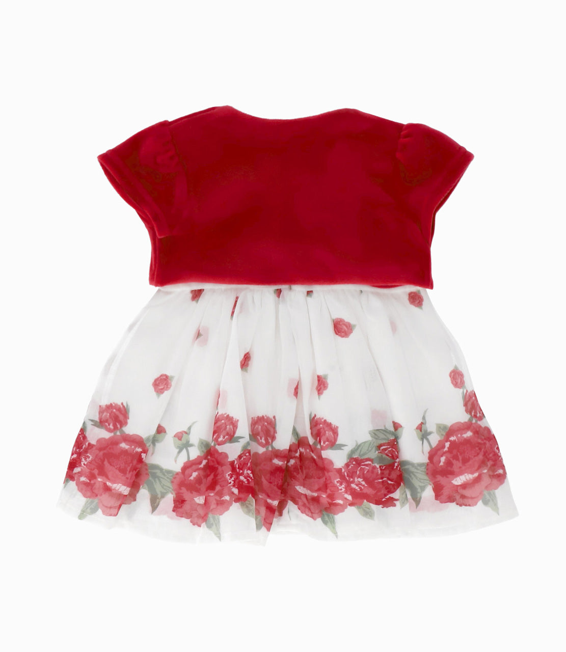 Vestido Recién nacida con flores 0 meses / Rojo