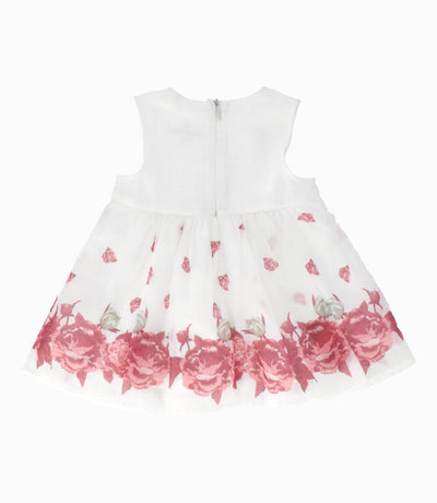 Vestido Recién nacida con flores 0 meses / Palo Rosa