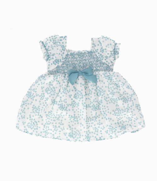 Vestido recién nacida floreado 0 meses / Menta