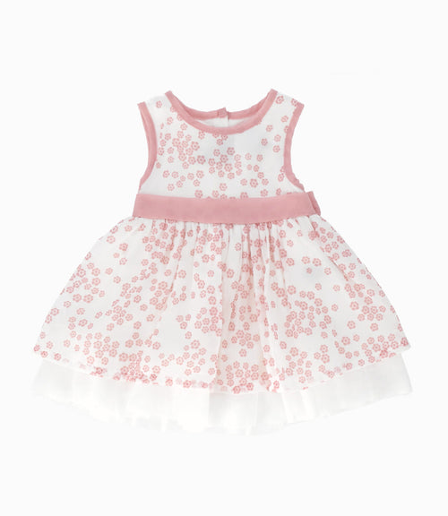 Vestido recién nacida floreado 0 meses / Rosado