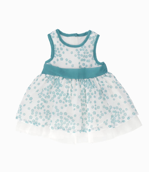 Vestido recién nacida floreado 0 meses / Menta