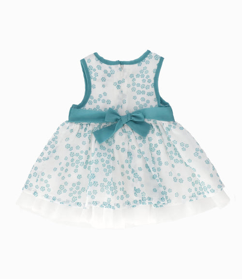 Vestido recién nacida floreado 0 meses / Menta