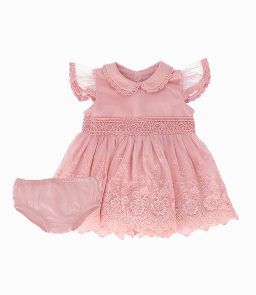 Vestido recién nacida de tul 0 meses / Rosado