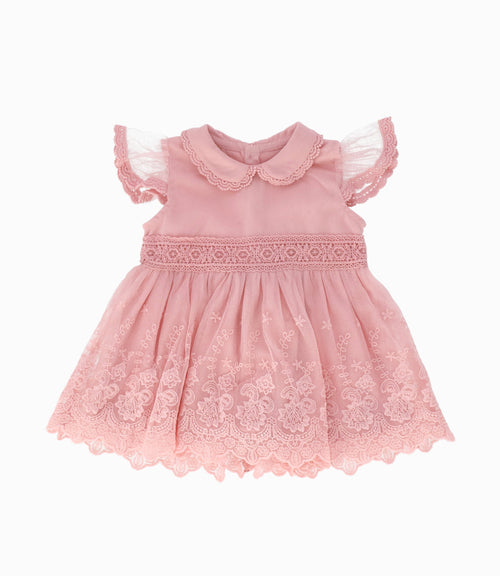 Vestido recién nacida de tul 0 meses / Rosado