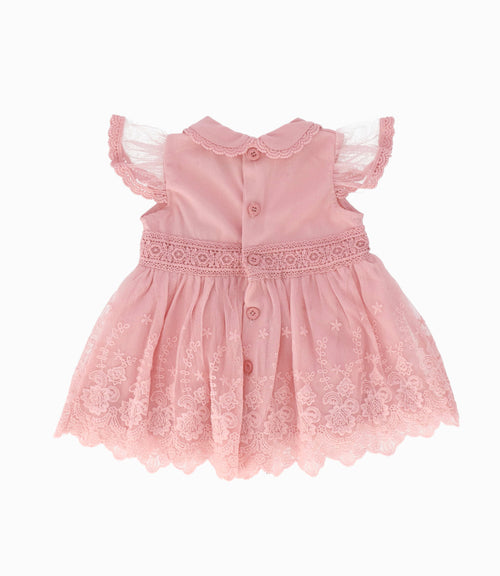 Vestido recién nacida de tul 0 meses / Rosado