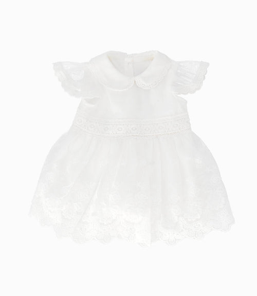 Vestido recién nacida de tul 0 meses / Blanco