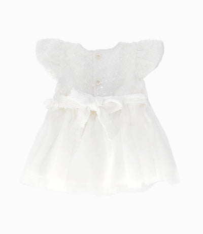 Vestido Recién nacida con perlas 0 meses / Blanco