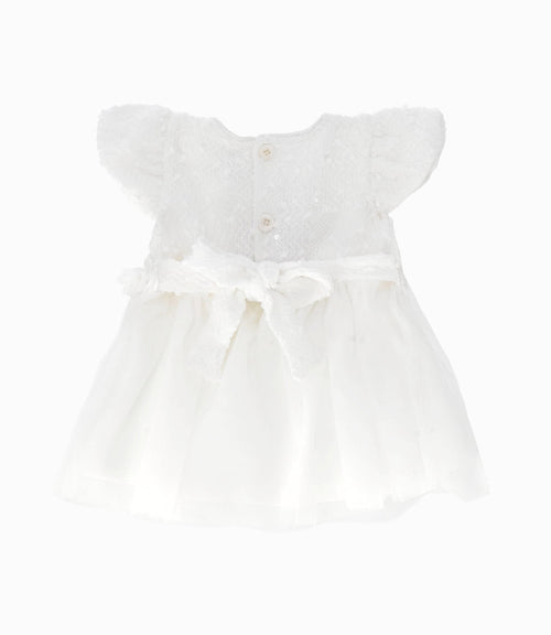 Vestido Recién nacida con perlas 0 meses / Blanco