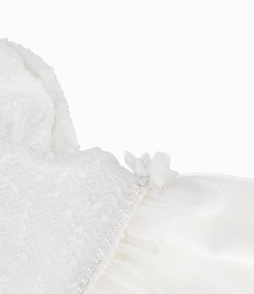 Vestido Recién nacida con perlas 0 meses / Blanco