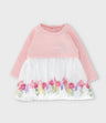 Vestido recién nacida tejido con flores