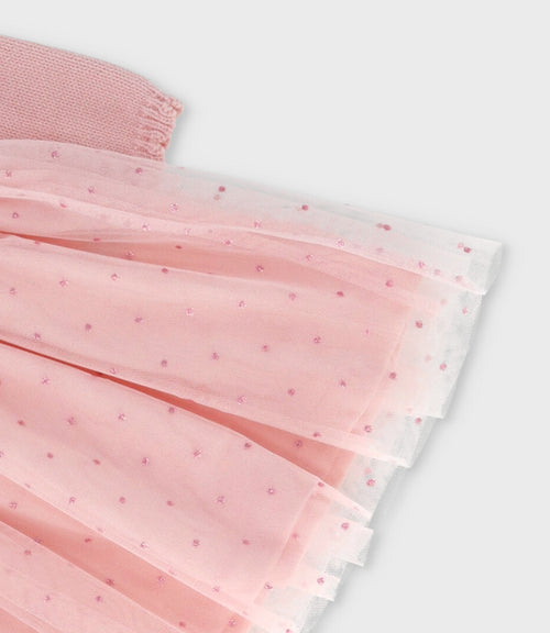 Vestido recién nacida con flores y lazo 0 meses / Rosado