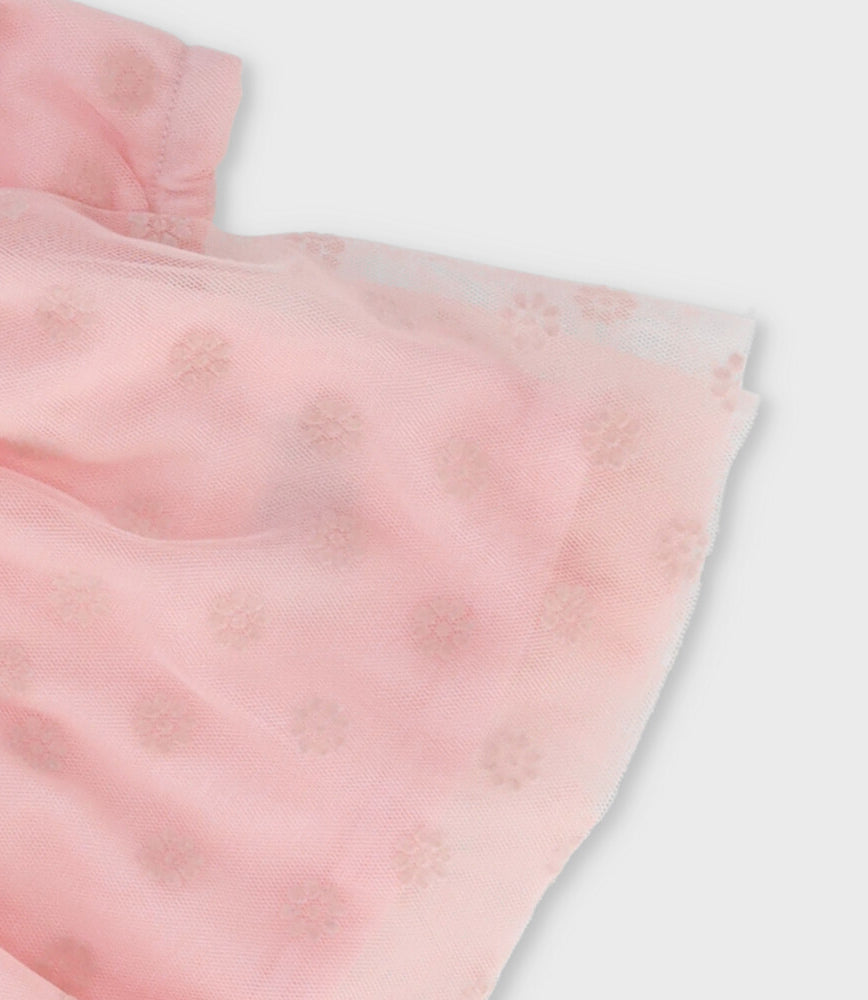Vestido recién nacida con vuelos 0 meses / Rosado