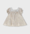 Vestido recién nacida flores bordadas