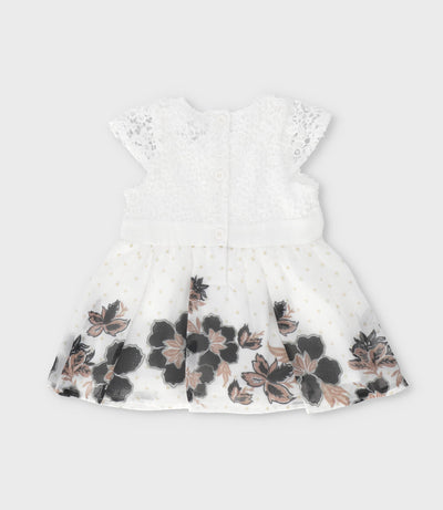 Vestido recién nacida con flores 0 meses / Negro