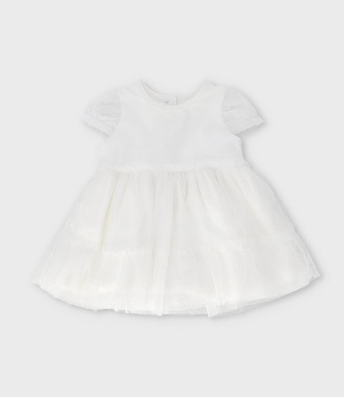 Vestido recién nacida con puntos 0 meses / Blanco