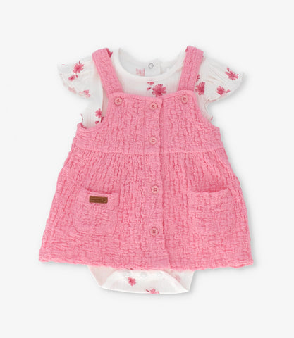 Vestido recién nacida con body floreado