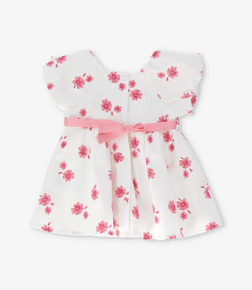 Vestido recién nacida floreado 0 meses / Rosado
