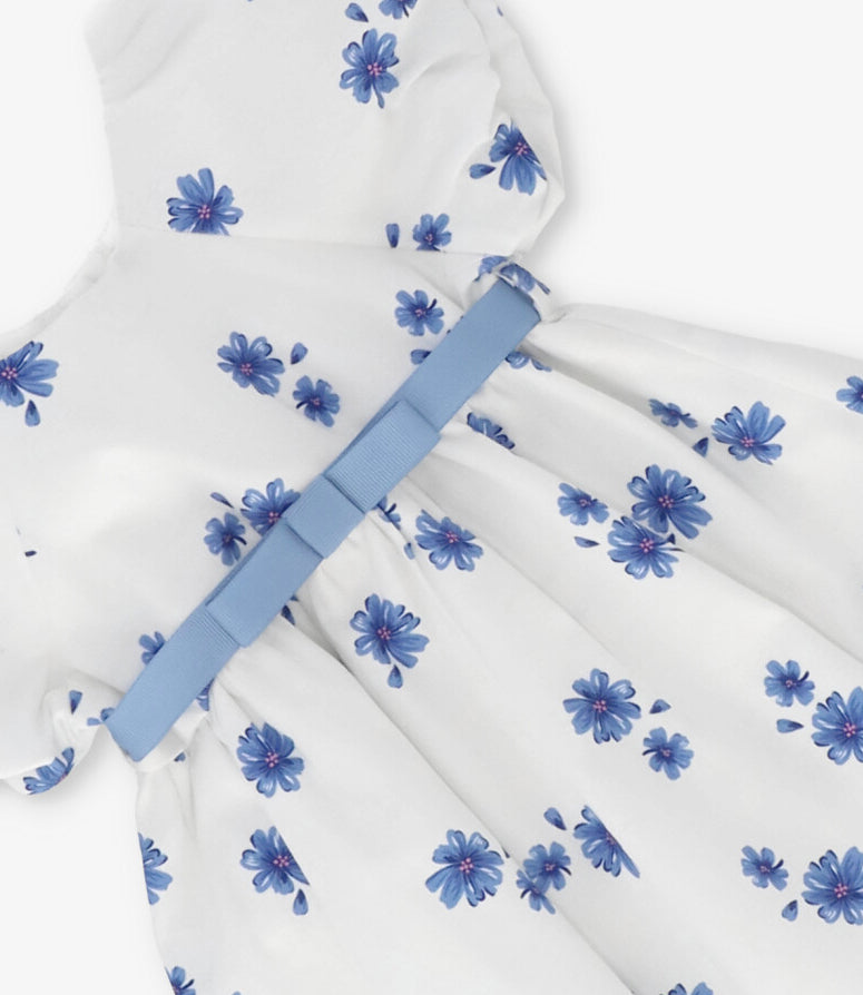 Vestido recién nacida floreado 0 meses / Celeste