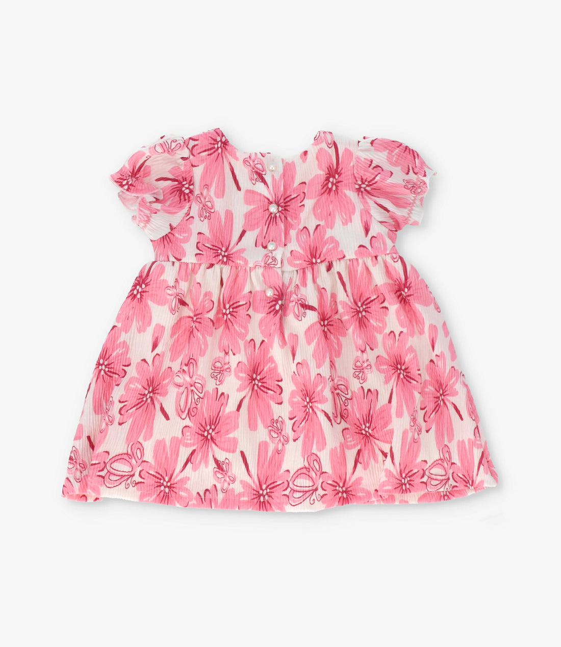 Vestido recién nacida floreado 0 meses / Rosado