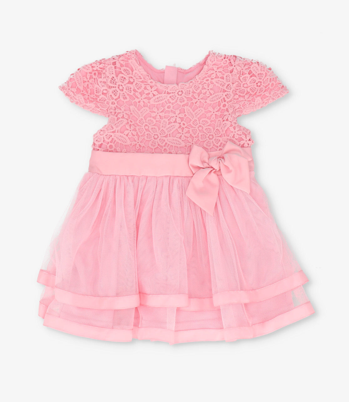 Vestido recién nacida con lazo 0 meses / Rosado