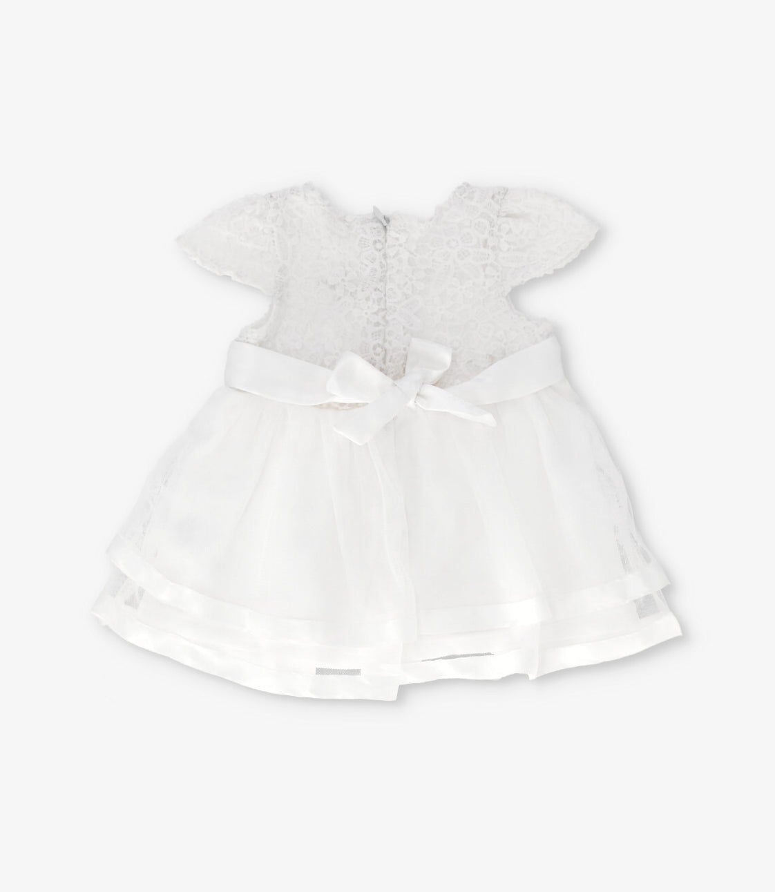 Vestido recién nacida con lazo 0 meses / Crudo
