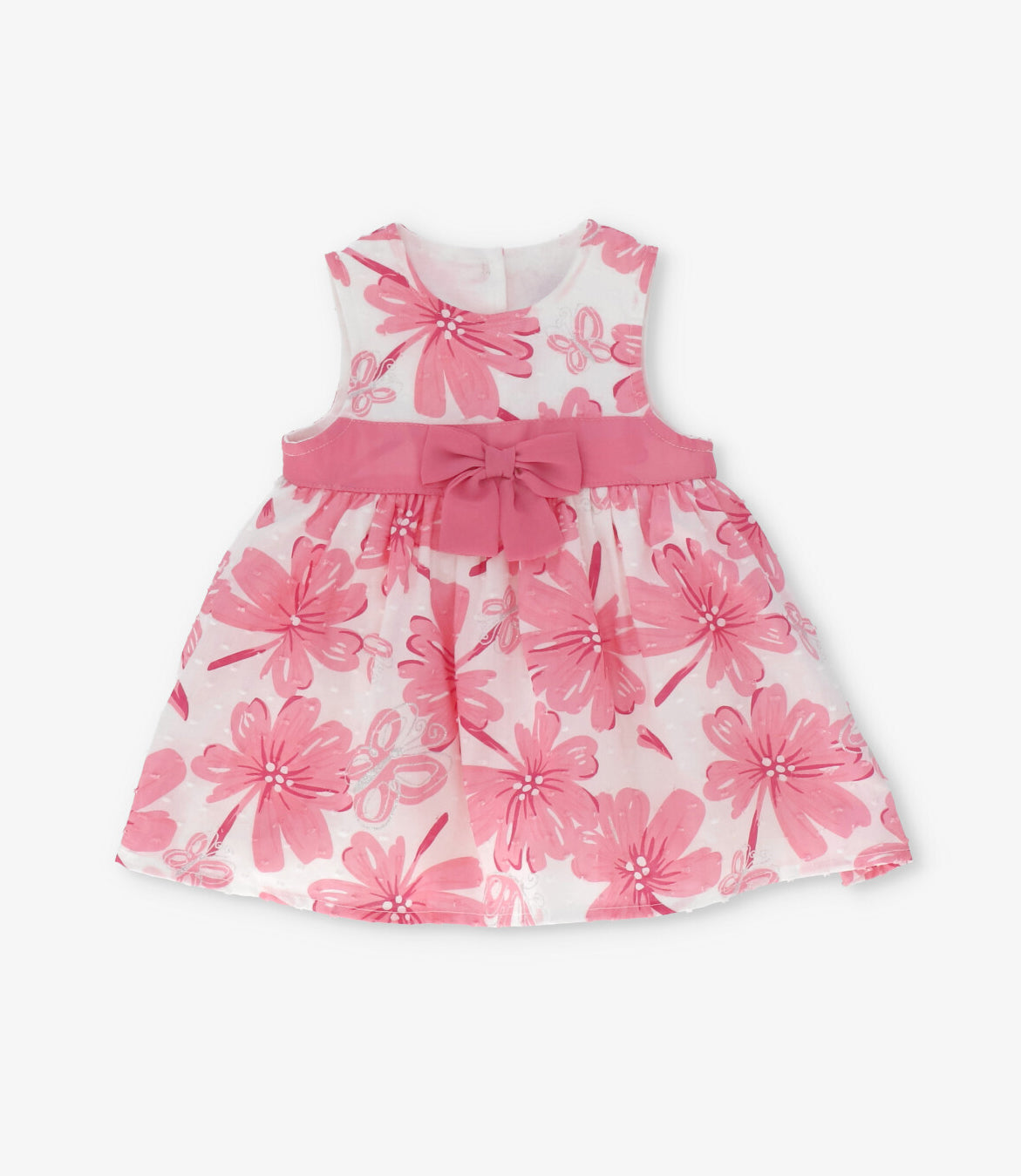 Vestido recién nacida floreado 0 meses / Rosado